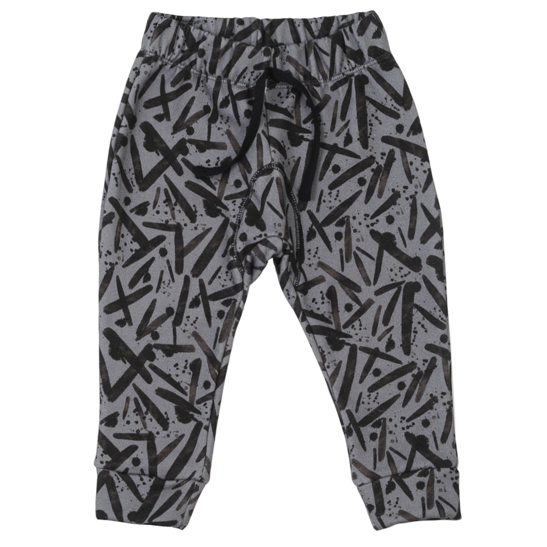 35P/05629/7147 PANTALÓN DE FRISA ESTAMPA PINCELADAS
