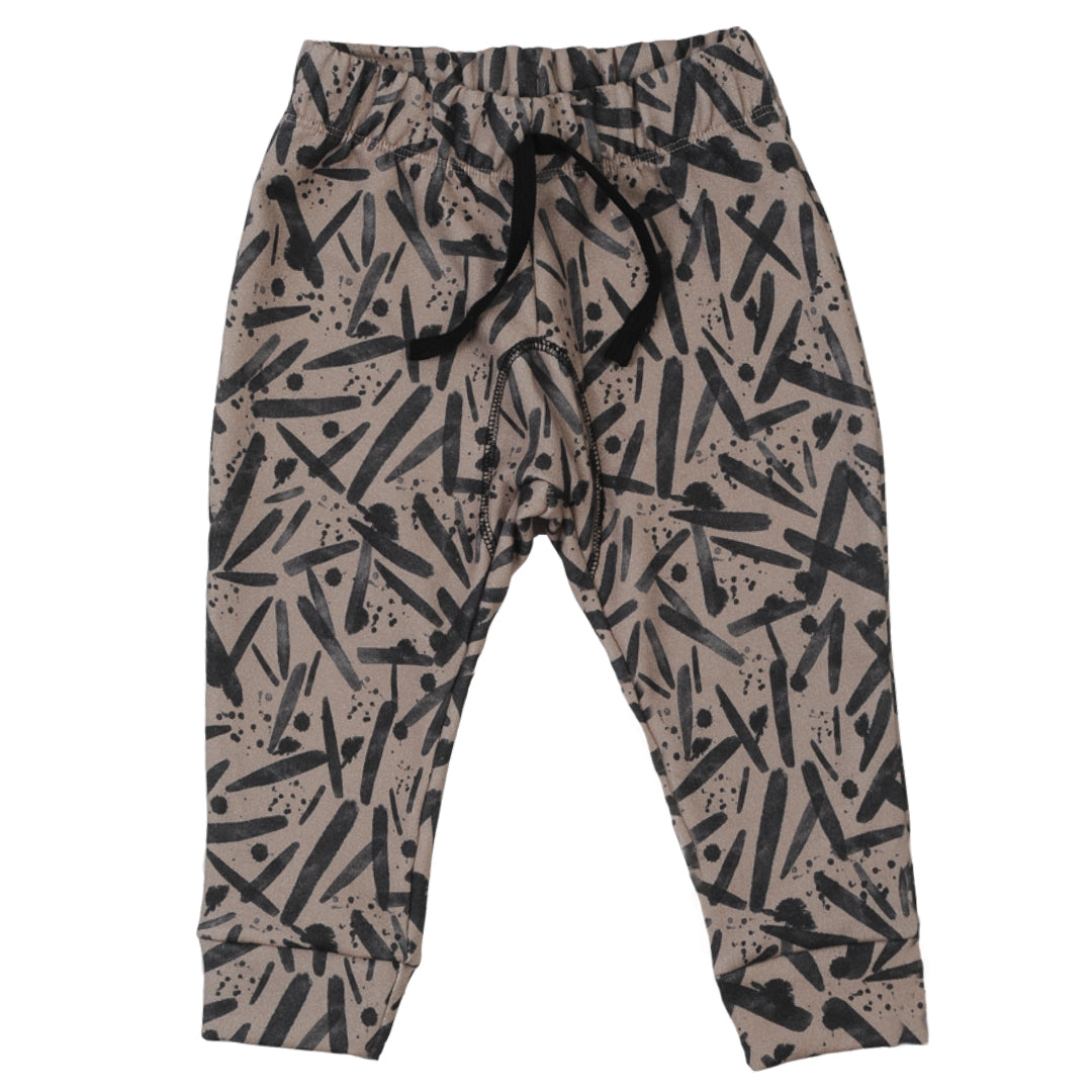 35P/05629/7147 PANTALÓN DE FRISA ESTAMPA PINCELADAS
